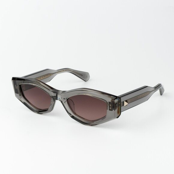 Valentino Men Sunglasses Translucent Grey Rose Irregular V - TRE VLS-101C-51 - Picture 1 of 14